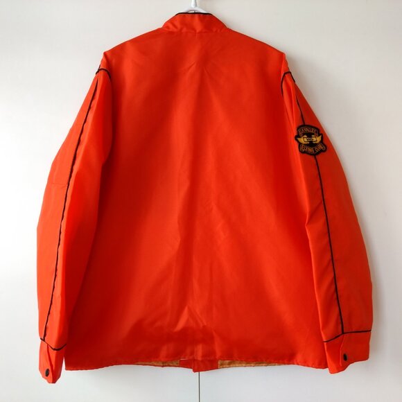 Vintage Elk Valley Flying Club Nylon Snap Jacket 52" Chest Orange - Picture 6 of 9